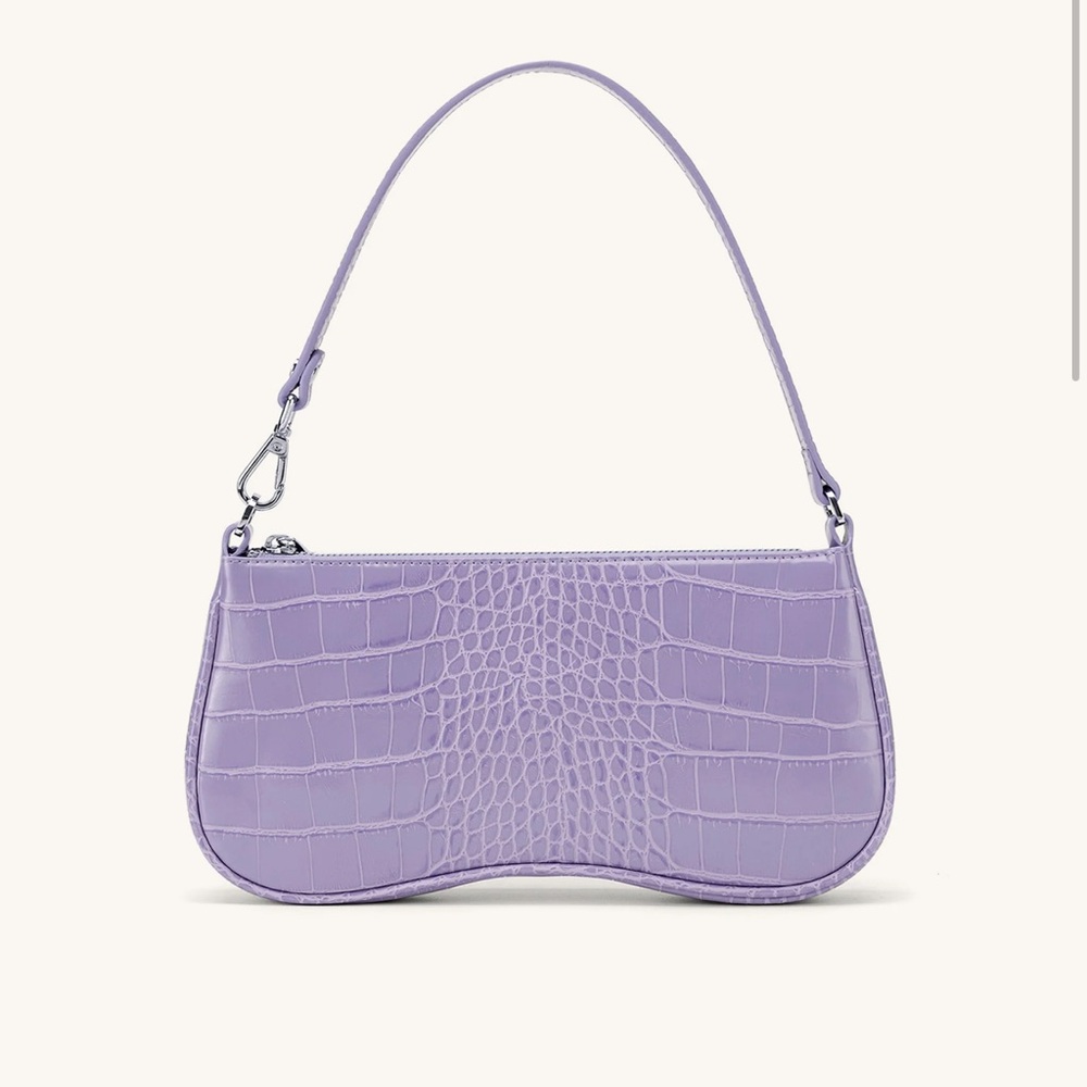 JW PEI Lavender Croc-Embossed Clutch
